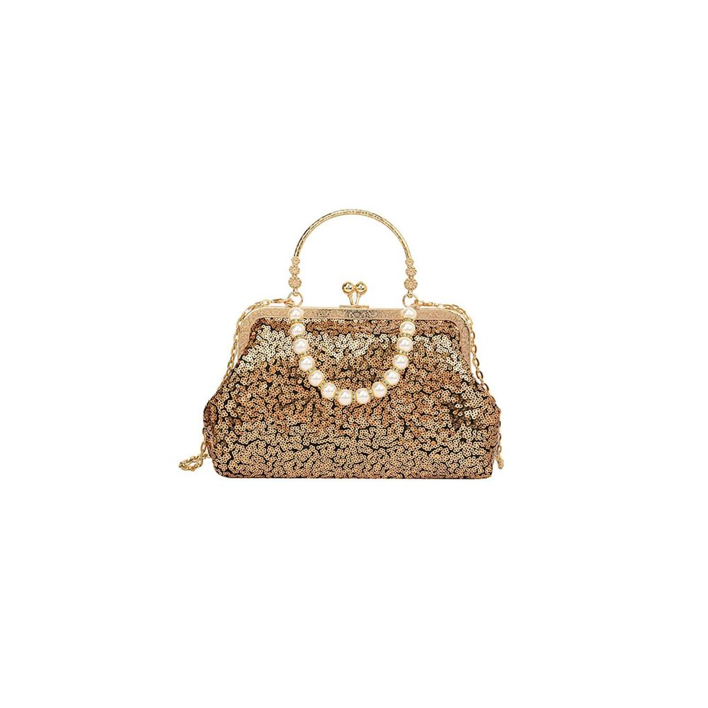 1920S Vintage Evening Clutch Bag Sparkly Sequin Handbag Bridal :]
